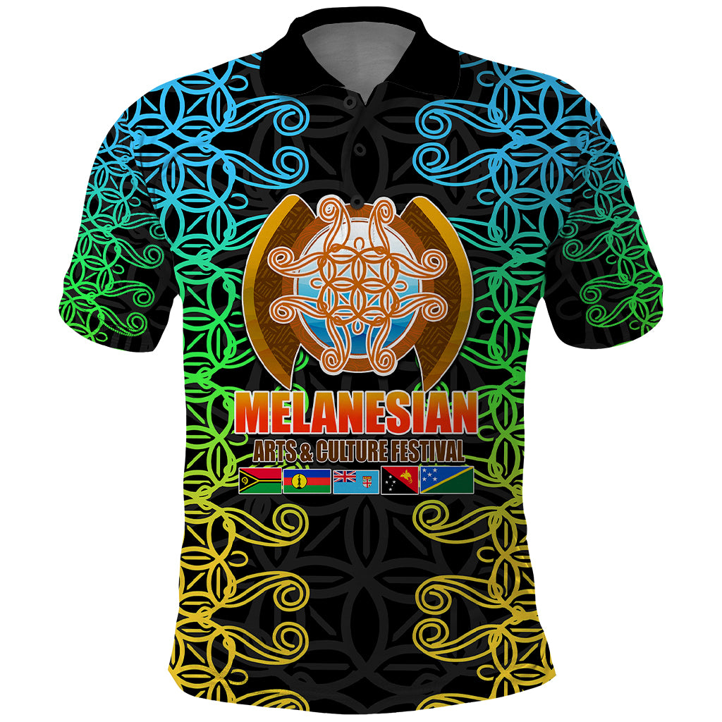 Melanesian Festival 2023 Polo Shirt Tribal Patterns LT6 Black - Polynesian Pride