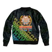 Melanesian Festival 2023 Sleeve Zip Bomber Jacket Fest'Napuan Black Style LT6 - Polynesian Pride