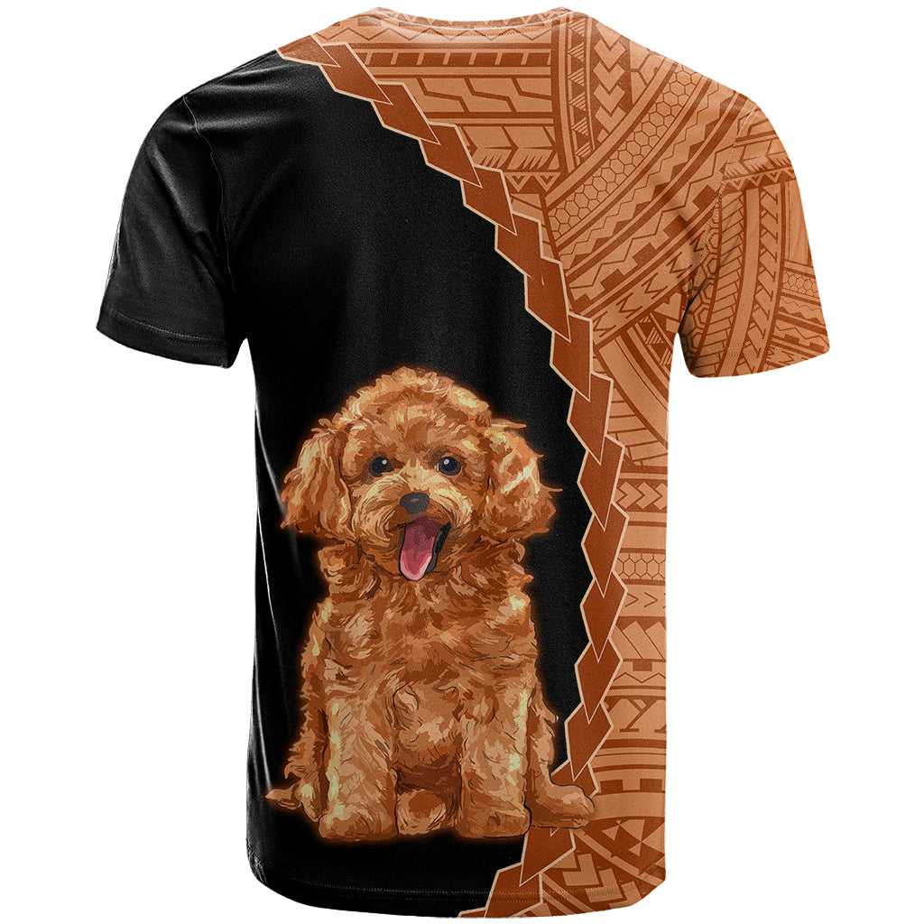 Custom Poodle Dog T Shirt With Polynesian Tribal Tattoo LT6 - Polynesian Pride