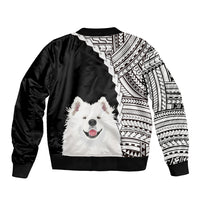Custom Samoyed Dog Bomber Jacket With Polynesian Tribal Tattoo LT6 - Polynesian Pride