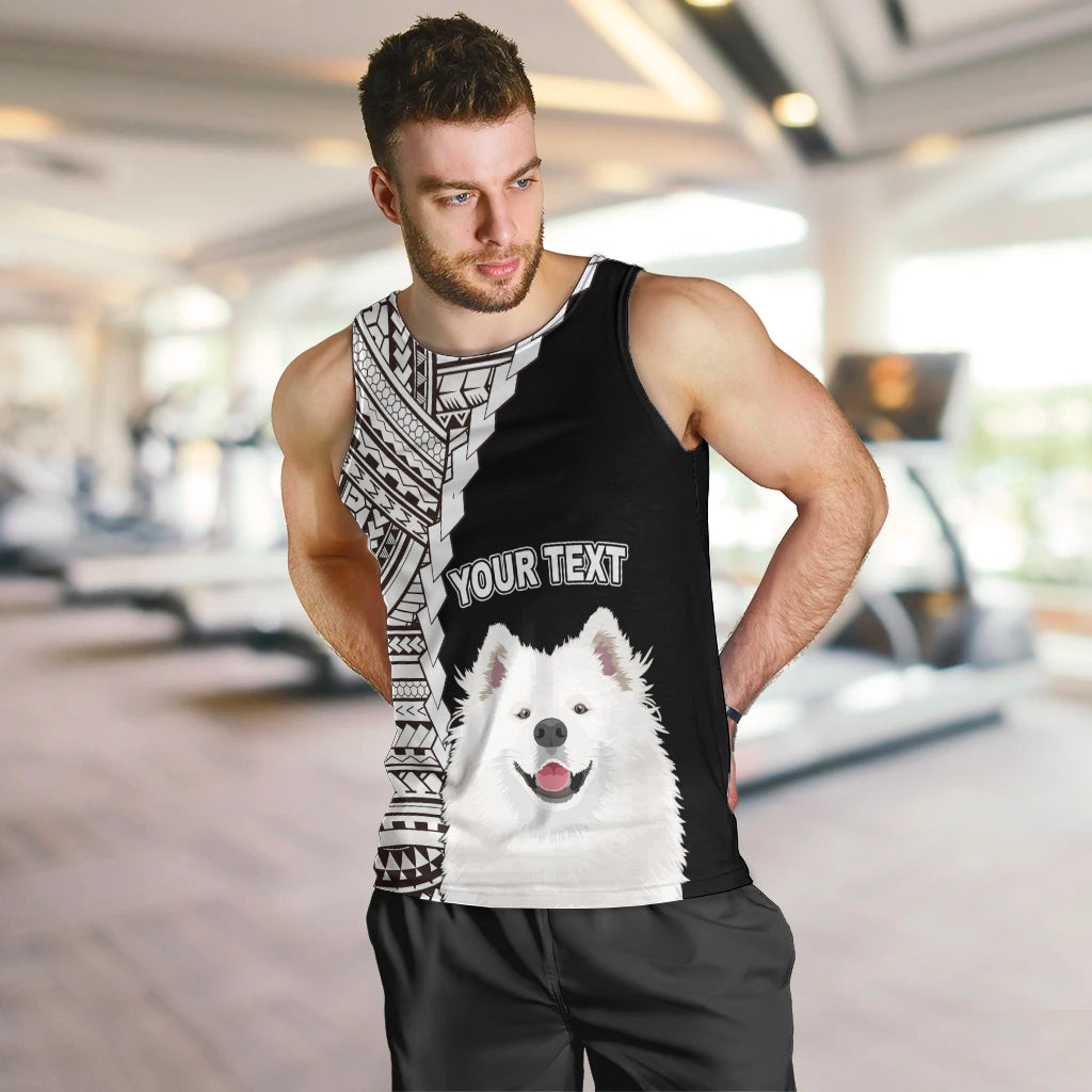 Custom Samoyed Dog Men Tank Top With Polynesian Tribal Tattoo LT6 - Polynesian Pride