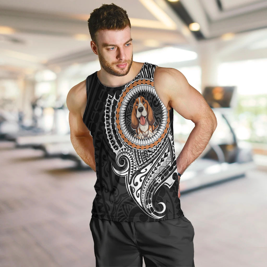 Polynesian Basset Hound Dog Men Tank Top Dog In My Heart LT6 - Polynesian Pride