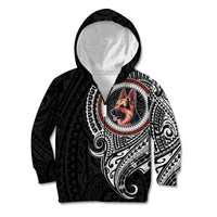 Polynesian German Shepherd Dog Kid Hoodie Dog In My Heart LT6 Zip Hoodie Black - Polynesian Pride