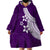 Polynesian Wearable Blanket Hoodie With Plumeria Flower Purple LT6 - Polynesian Pride