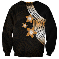 Polynesian Sweatshirt With Plumeria Flower Gold LT6 Unisex Gold - Polynesian Pride