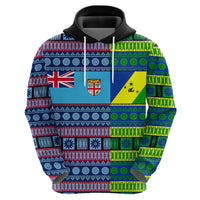 Custom Fiji Malampa Hoodie Tribal Patterns LT6 - Polynesian Pride