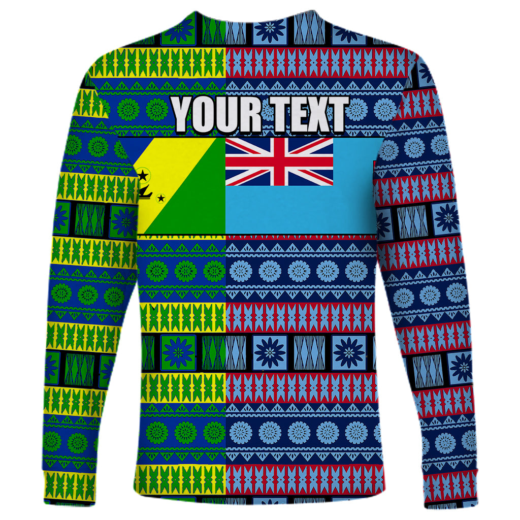 (Custom Personalised) Fiji Malampa Long Sleeve Shirt Tribal Patterns LT6 - Polynesian Pride