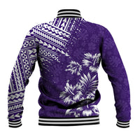 Hawaii Summer Baseball Jacket Mix Polynesian Purple LT6 - Polynesian Pride