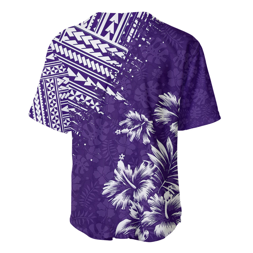Hawaii Summer Baseball Jersey Mix Polynesian Purple LT6 - Polynesian Pride