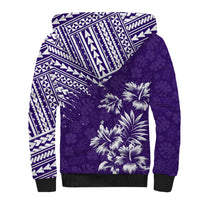 Hawaii Summer Sherpa Hoodie Mix Polynesian Purple LT6 - Polynesian Pride