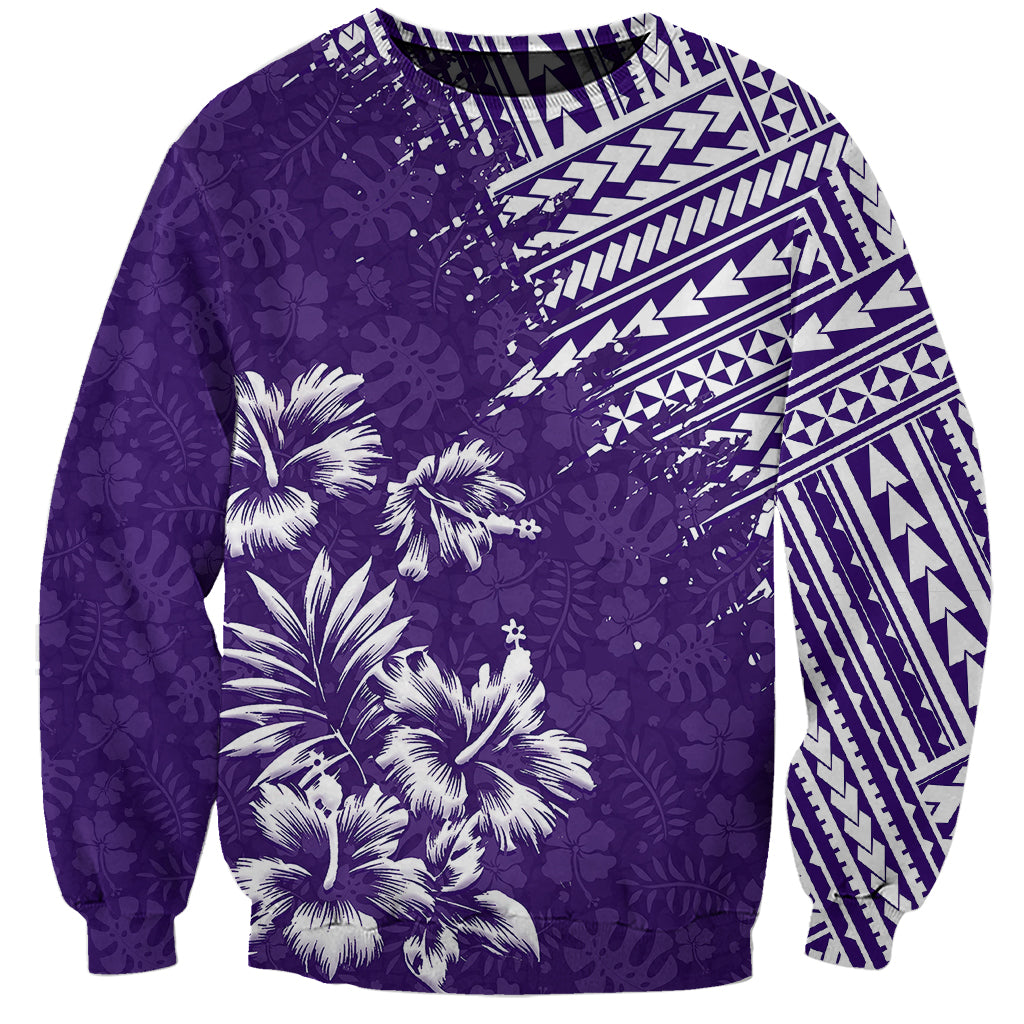 Hawaii Summer Sweatshirt Mix Polynesian Purple LT6 Unisex Purple - Polynesian Pride