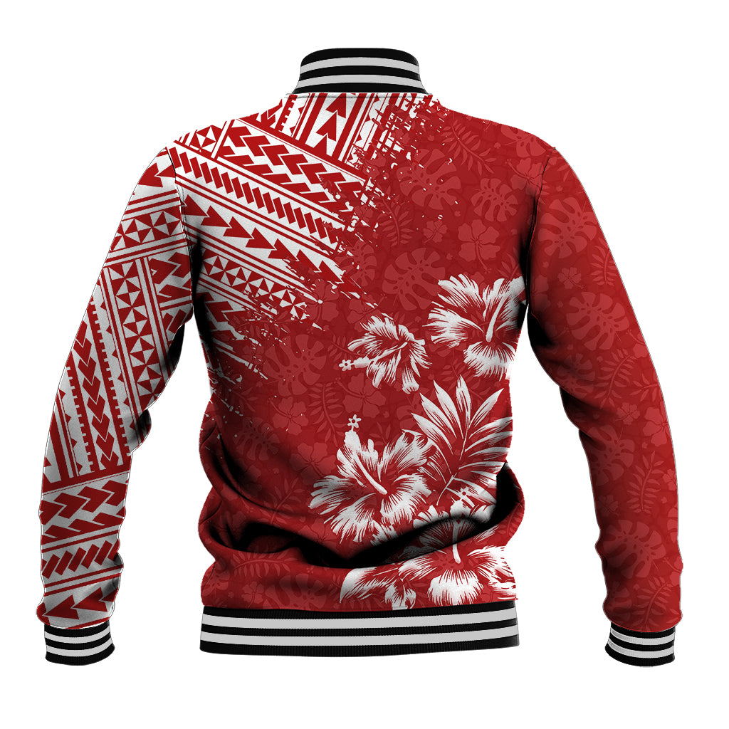 Hawaii Summer Baseball Jacket Mix Polynesian Red LT6 - Polynesian Pride