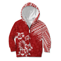 Hawaii Summer Kid Hoodie Mix Polynesian Red LT6 - Polynesian Pride