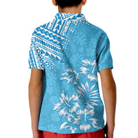 Hawaii Summer Kid Polo Shirt Mix Polynesian Light Blue LT6 - Polynesian Pride