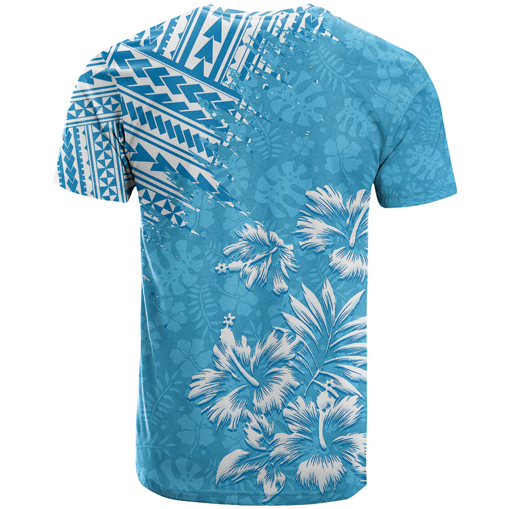 Hawaii Summer T Shirt Mix Polynesian Light Blue LT6 - Polynesian Pride