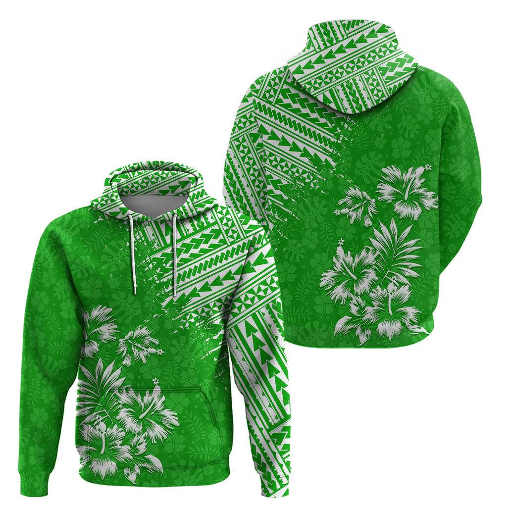 Hawaii Summer Hoodie Mix Polynesian Green LT6 - Polynesian Pride