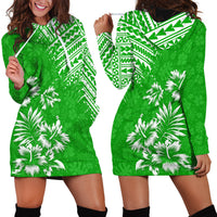 Hawaii Summer Hoodie Dress Mix Polynesian Green LT6 - Polynesian Pride