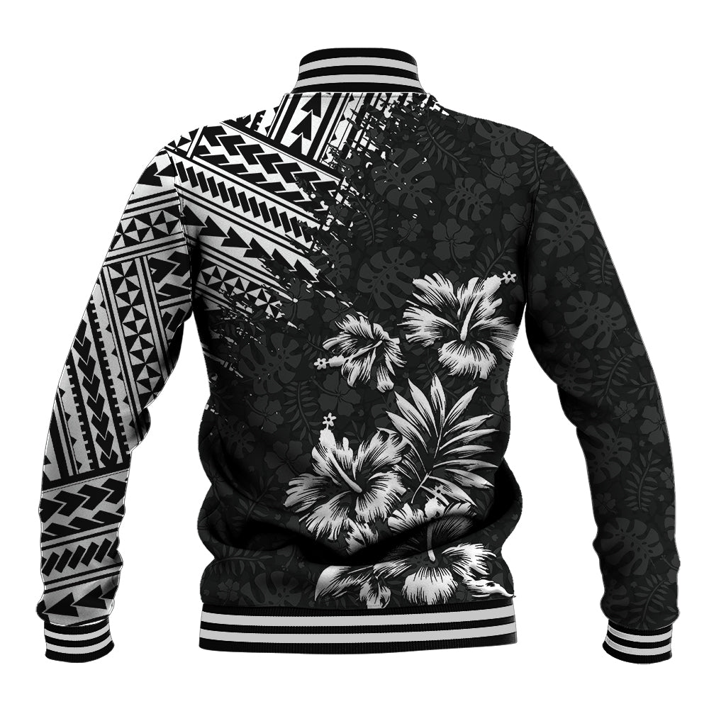 Hawaii Summer Baseball Jacket Mix Polynesian Black LT6 - Polynesian Pride