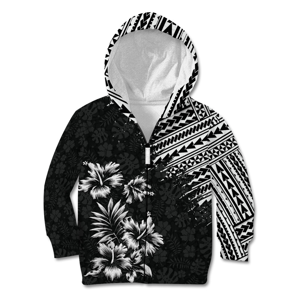 Hawaii Summer Kid Hoodie Mix Polynesian Black LT6 - Polynesian Pride