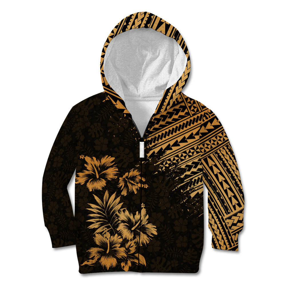 Hawaii Summer Kid Hoodie Mix Polynesian Gold LT6 - Polynesian Pride