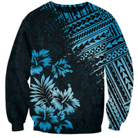 Hawaii Summer Sweatshirt Mix Polynesian Black-Blue LT6 Unisex Blue - Polynesian Pride