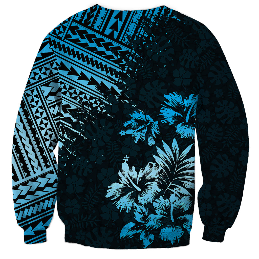 Hawaii Summer Sweatshirt Mix Polynesian Black-Blue LT6 - Polynesian Pride