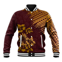 Hawaii Summer Baseball Jacket Mix Polynesian Brown LT6 Unisex Brown - Polynesian Pride