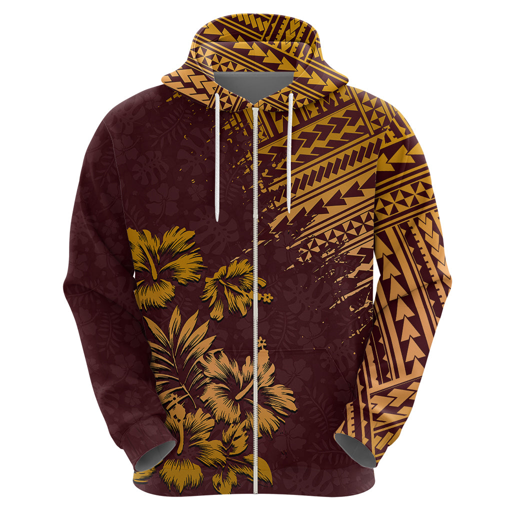 Hawaii Summer Hoodie Mix Polynesian Brown LT6 - Polynesian Pride