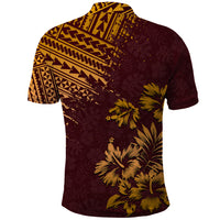 Hawaii Summer Polo Shirt Mix Polynesian Brown LT6 - Polynesian Pride
