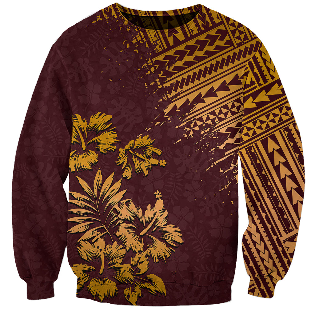 Hawaii Summer Sweatshirt Mix Polynesian Brown LT6 Unisex Brown - Polynesian Pride