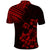 Hawaii Summer Polo Shirt Mix Polynesian Black Red LT6 - Polynesian Pride