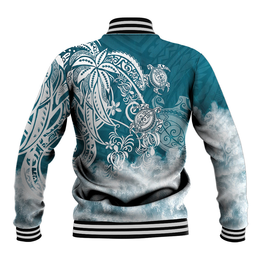 Polynesian Sea Turtle Baseball Jacket Tribal LT6 - Polynesian Pride