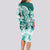 Polynesian Sea Turtle Long Sleeve Bodycon Dress Tribal Green LT6 - Polynesian Pride