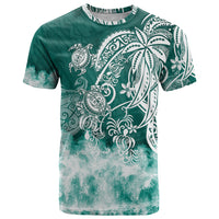 Polynesian Sea Turtle T Shirt Tribal Green LT6 Green - Polynesian Pride