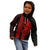 Polynesian Kid Hoodie Hawaiian Warrior and Aloha Girl With Hammerhead Shark Tattoos Red LT6 - Polynesian Pride