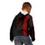 Polynesian Kid Hoodie Hawaiian Warrior and Aloha Girl With Hammerhead Shark Tattoos Red LT6 - Polynesian Pride