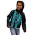 Polynesian Kid Hoodie Hawaiian Warrior and Aloha Girl With Hammerhead Shark Tattoos Light Blue LT6 - Polynesian Pride