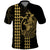 Polynesian Polo Shirt Hawaiian Warrior and Aloha Girl With Hammerhead Shark Tattoos Gold LT6 Gold - Polynesian Pride