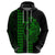 Polynesian Hoodie Hawaiian Warrior and Aloha Girl With Hammerhead Shark Tattoos Green LT6 - Polynesian Pride