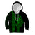 Polynesian Kid Hoodie Hawaiian Warrior and Aloha Girl With Hammerhead Shark Tattoos Green LT6 Hoodie Green - Polynesian Pride