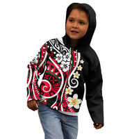 Plumeria Polynesian Kid Hoodie Trending Red LT6 - Polynesian Pride