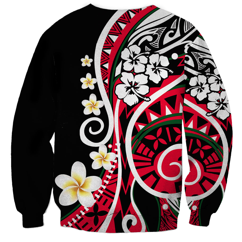 Plumeria Polynesian Sweatshirt Trending Red LT6 - Polynesian Pride
