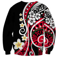Plumeria Polynesian Sweatshirt Trending Red LT6 - Polynesian Pride