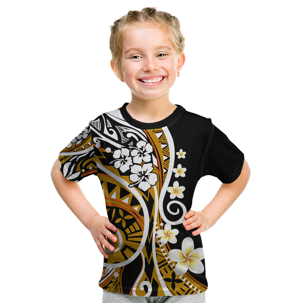 Plumeria Polynesian Kid T Shirt Trending Gold LT6 Gold - Polynesian Pride