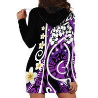 Plumeria Polynesian Hoodie Dress Trending Purple LT6 - Polynesian Pride