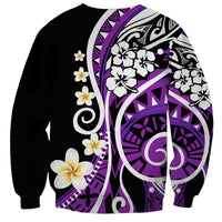 Plumeria Polynesian Sweatshirt Trending Purple LT6 - Polynesian Pride
