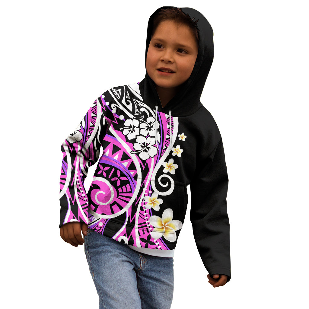 Plumeria Polynesian Kid Hoodie Trending Pink LT6 - Polynesian Pride