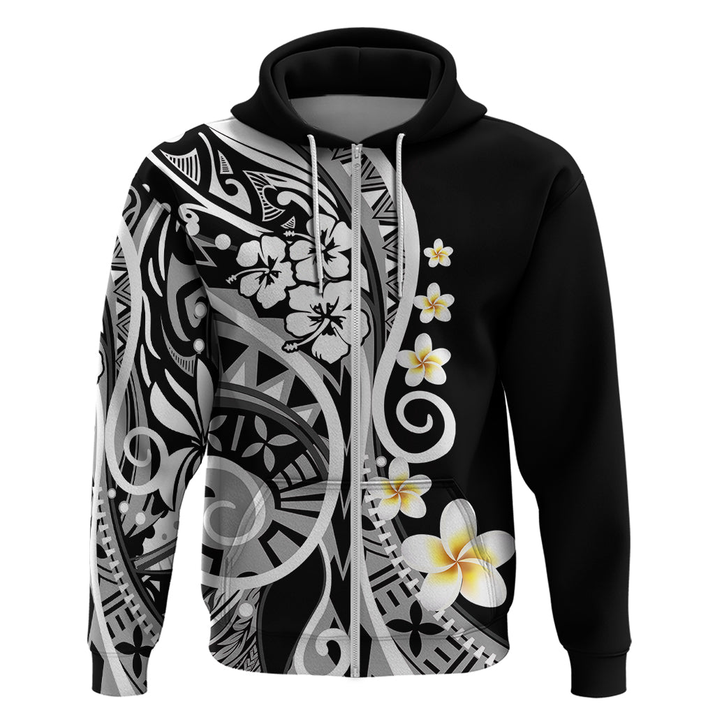 Plumeria Polynesian Hoodie Trending Black LT6 - Polynesian Pride