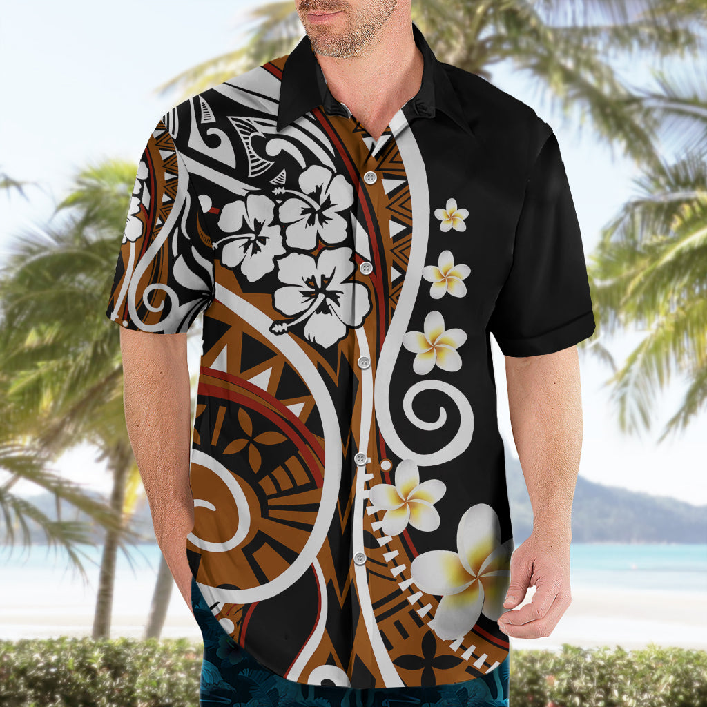 Plumeria Polynesian Hawaiian Shirt Trending Brown LT6 - Polynesian Pride
