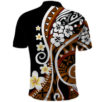 Plumeria Polynesian Polo Shirt Trending Brown LT6 - Polynesian Pride